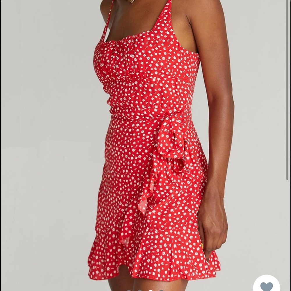 Princess Polly Red Wrap dress